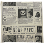 Бумага упаковочная "Газета" желтая (10 листов 30,5х30,5 см)