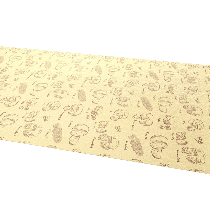 Многоразовая салфетка для упаковки сыра и колбас "Сыры", рулон 30х100 см